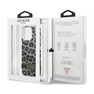 Guess GUHCP13LHSLEOK iPhone 13 Pro / 13 6,1&quot; šedý/šedý pevný obal Leopard