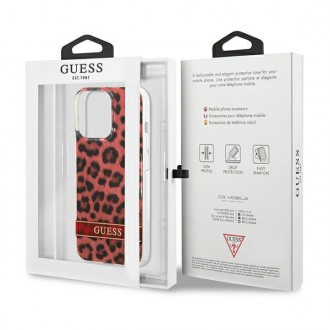 Guess GUHCP13LHSLEOR iPhone 13 Pro / 13 6,1&quot; červený/červený pevný obal Leopard