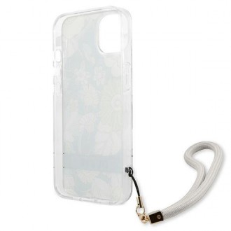 Guess GUHCP13MHFLSN iPhone 13 6,1&quot; zelené/zelené pevné pouzdro Flower Strap