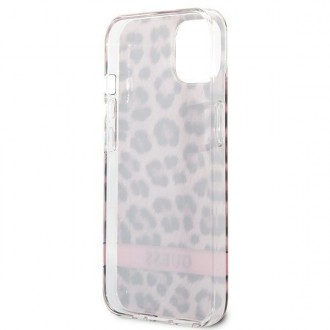 Guess GUHCP13SHSLEOP iPhone 13 mini 5,4&quot; růžové/růžové pevné pouzdro Leopard