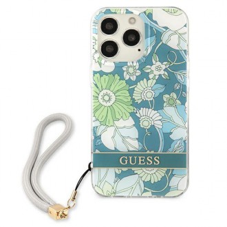 Guess GUHCP13XHFLSN iPhone 13 Pro Max 6,7&quot; zelené/zelené pevné pouzdro Flower Strap