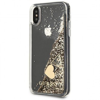 Guess GUOHCPXGLHFLGO iPhone X/Xs zlato/zlaté pevné pouzdro Glitter Charms