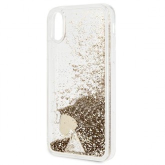 Guess GUOHCPXGLHFLGO iPhone X/Xs zlato/zlaté pevné pouzdro Glitter Charms