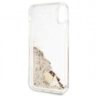 Guess GUOHCPXGLHFLGO iPhone X/Xs zlato/zlaté pevné pouzdro Glitter Charms