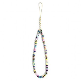 Guess přívěsek GUSTPEAM Phone Strap multicolor/multicolor Heishi Beads