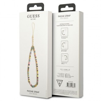 Guess přívěsek GUSTPEAM Phone Strap multicolor/multicolor Heishi Beads