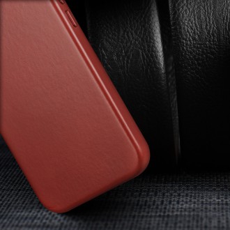 Dux Ducis Naples case for iPhone 13 Pro Max leather cover (MagSafe compatible) red