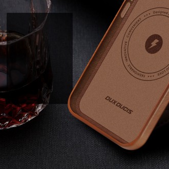 Dux Ducis Naples case for iPhone 13 Pro Max leather cover (MagSafe compatible) brown