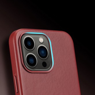 Dux Ducis Naples case for iPhone 13 Pro leather cover (MagSafe compatible) red