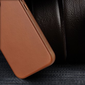 Dux Ducis Naples case for iPhone 13 Pro leather cover (MagSafe compatible) brown