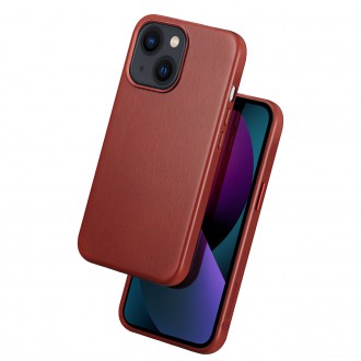 Dux Ducis Naples case for iPhone 13 leather cover (MagSafe compatible) red