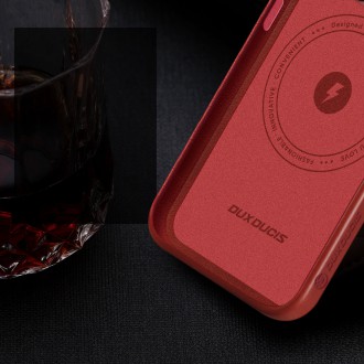 Dux Ducis Naples case for iPhone 13 leather cover (MagSafe compatible) red