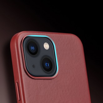 Dux Ducis Naples case for iPhone 13 leather cover (MagSafe compatible) red