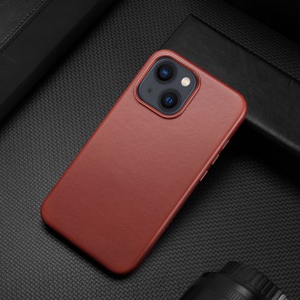 Dux Ducis Naples case for iPhone 13 leather cover (MagSafe compatible) red