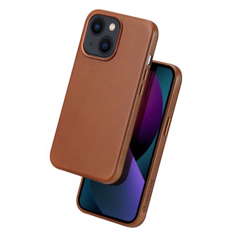 Dux Ducis Naples case for iPhone 13 leather cover (MagSafe compatible) brown