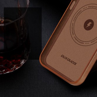 Dux Ducis Naples case for iPhone 13 leather cover (MagSafe compatible) brown