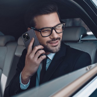 Dux Ducis Naples case for iPhone 13 leather case (MagSafe compatible) blue