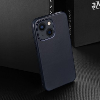 Dux Ducis Naples case for iPhone 13 leather case (MagSafe compatible) blue