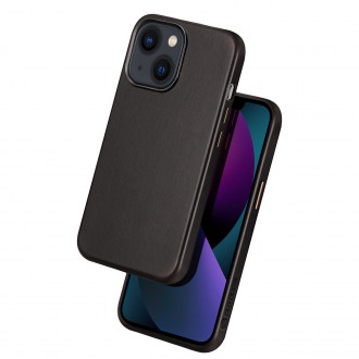 Dux Ducis Naples case for iPhone 13 leather cover (MagSafe compatible) dark brown