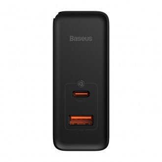 Baseus GaN5 Pro rychlá univerzální nástěnná nabíječka GaN USB Typ C / USB 100W PD3.0, QC4.0+, AFC černá (CCGP090201)