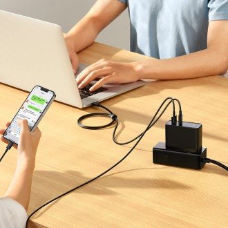 Baseus GaN5 Pro rychlá univerzální nástěnná nabíječka GaN USB Typ C / USB 100W PD3.0, QC4.0+, AFC černá (CCGP090201)
