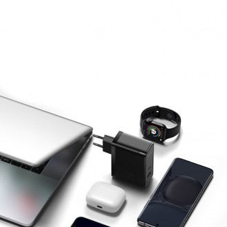 Baseus GaN5 Pro rychlá univerzální nástěnná nabíječka GaN USB Typ C / USB 100W PD3.0, QC4.0+, AFC černá (CCGP090201)
