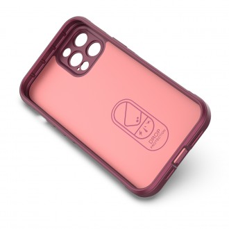 Magic Shield Case case for iPhone 12 Pro Max elastic armored case in burgundy