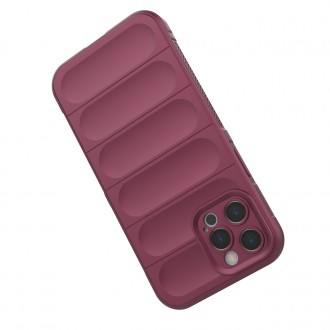Magic Shield Case case for iPhone 12 Pro Max elastic armored case in burgundy