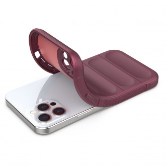 Magic Shield Case case for iPhone 12 Pro Max elastic armored case in burgundy