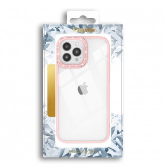 Kingxbar Sparkle Series case iPhone 13 Pro with crystals back cover pink