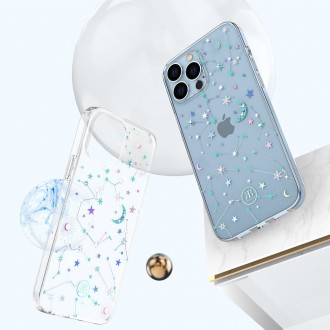 Kingxbar Lucky Series iPhone 13 case decorated with original Swarovski crystals transparent (Zodiac)