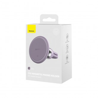 Baseus C01 magnetický držák do ventilace auta pro smartphone fialový (SUCC000105)