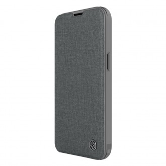 Nillkin Qin Cloth Pro Case Case for iPhone 13 Pro Camera Protector Holster Cover Flip Cover Gray