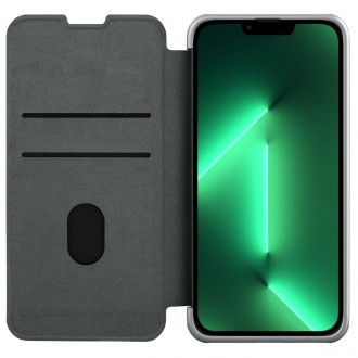Nillkin Qin Cloth Pro Case Case for iPhone 13 Pro Camera Protector Holster Cover Flip Cover Gray