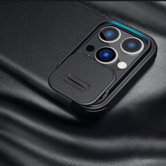 Nillkin Qin Cloth Pro Case Case for iPhone 13 Pro Camera Protector Holster Cover Flip Cover Gray