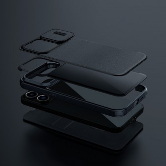 Nillkin Qin Cloth Pro Case Case for iPhone 13 Pro Camera Protector Holster Cover Flip Cover Gray