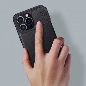 Nillkin Qin Cloth Pro Case Case for iPhone 13 Pro Camera Protector Holster Cover Flip Cover Gray