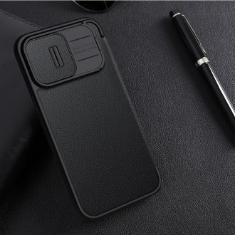 Nillkin Qin Cloth Pro Case Case for iPhone 13 Pro Camera Protector Holster Cover Flip Cover Gray
