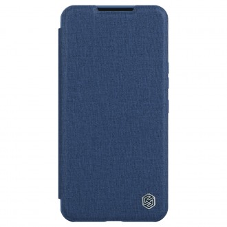 Nillkin Qin Cloth Pro Case Case For Samsung Galaxy S22 + (S22 Plus) Camera Protector Holster Cover Flip Cover Blue
