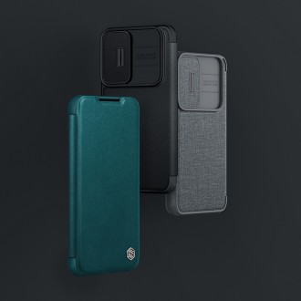 Nillkin Qin Cloth Pro Case Case For Samsung Galaxy S22 + (S22 Plus) Camera Protector Holster Cover Flip Cover Blue