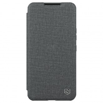 Nillkin Qin Cloth Pro Case Case for Samsung Galaxy S22 + (S22 Plus) Camera Protector Holster Cover Flip Cover Gray