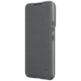Nillkin Qin Cloth Pro Case Case for Samsung Galaxy S22 + (S22 Plus) Camera Protector Holster Cover Flip Cover Gray