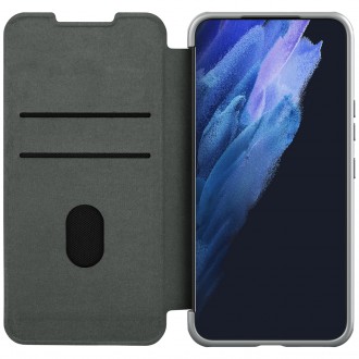 Nillkin Qin Cloth Pro Case Case for Samsung Galaxy S22 + (S22 Plus) Camera Protector Holster Cover Flip Cover Gray