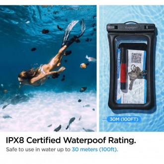 Spigen A610 UNIVERSAL WATERPROOF FLOAT CASE 2-PACK BLACK