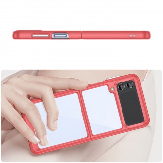 Outer Space Case pro Samsung Galaxy Z Flip 3 kryt s pružným rámečkem červený