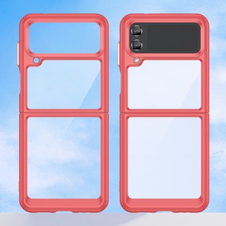 Outer Space Case pro Samsung Galaxy Z Flip 3 kryt s pružným rámečkem červený