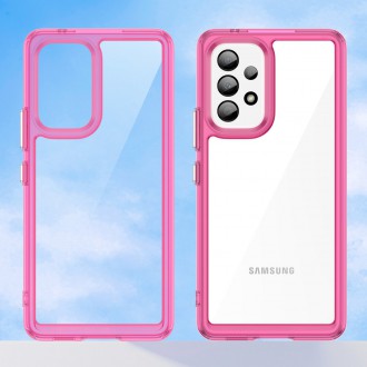 Outer Space Case pro kryt Samsung Galaxy A53 5G s pružným rámem růžový