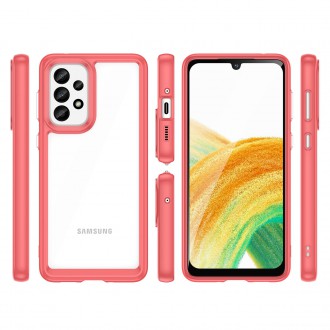 Outer Space Case pro kryt Samsung Galaxy A33 5G s pružným rámečkem červený