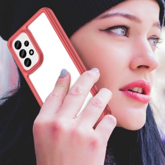 Outer Space Case pro kryt Samsung Galaxy A33 5G s pružným rámečkem červený