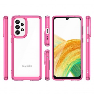Outer Space Case pro kryt Samsung Galaxy A33 5G s pružným rámečkem růžový